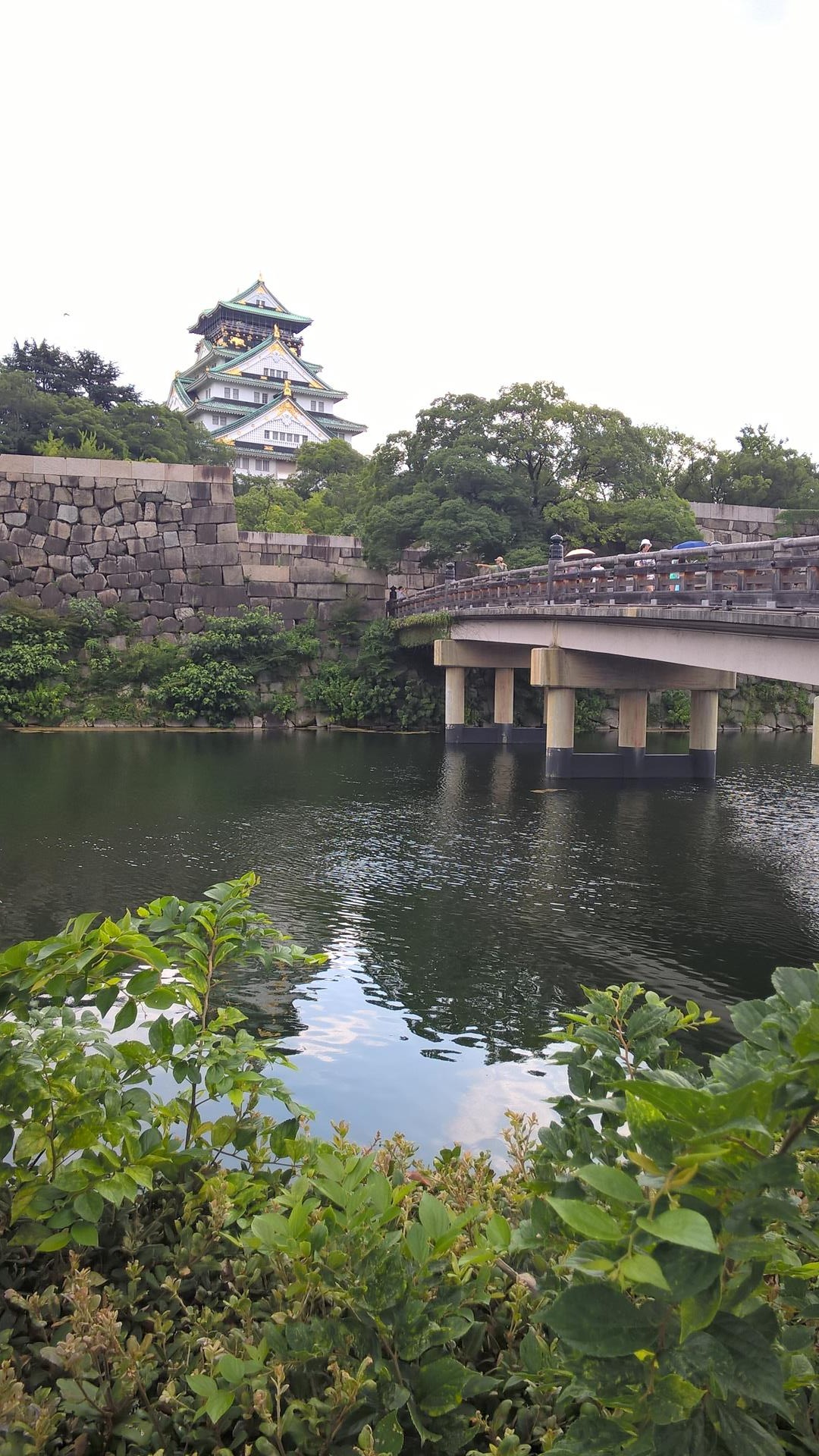 Hier sieht man das Schloss von Osaka