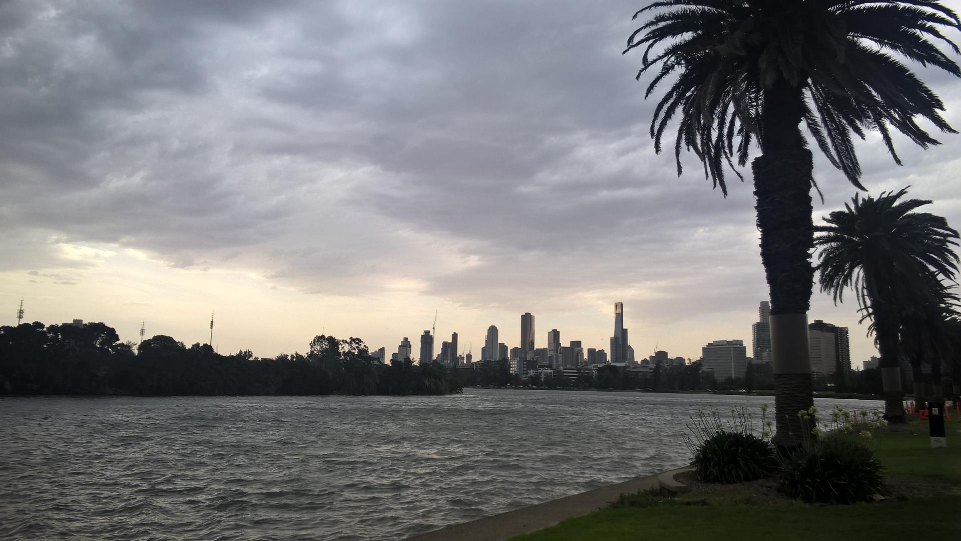 Blick Richtung Melbourne vom Albert Park